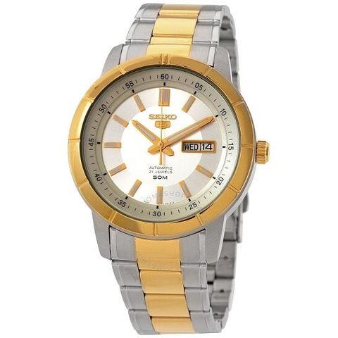 Silver Dial Automatic Two Tone Men's Watch SNKN58