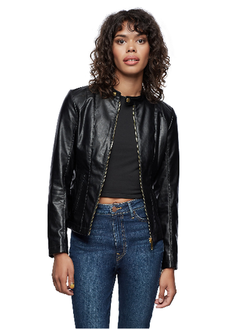 FAUX LEATHER MOTO JACKET 202725