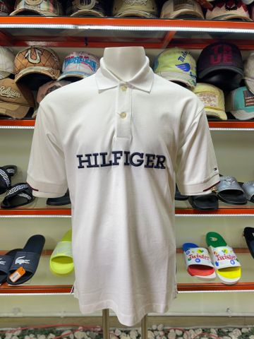 Áo Polo Tommy Hilfiger Trắng Chữ Đen - New - 4500484154