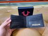 Ví Ngang True Religion Đen Logo Đen Viền Vàng - New - TR203233