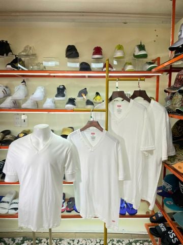 Set 4 Áo Lót Cổ Tim Levi's Trắng - New - 4MV917LW1