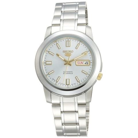 Series 5 Automatic Date-Day Silver Dial Men's Watch SNKK09J1