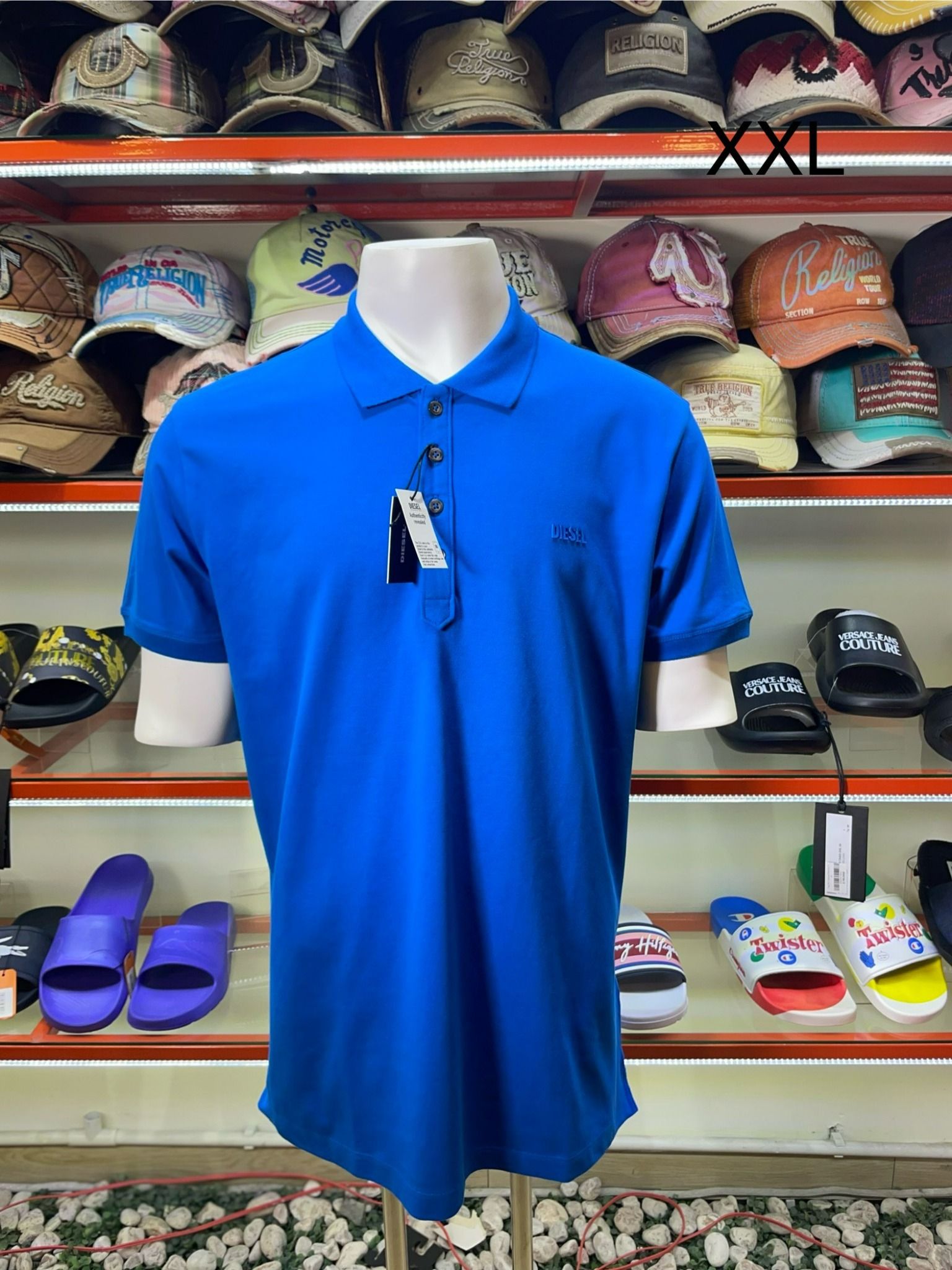 Áo Polo Gai Diesel Xanh - New - 00SQFQR0MZX