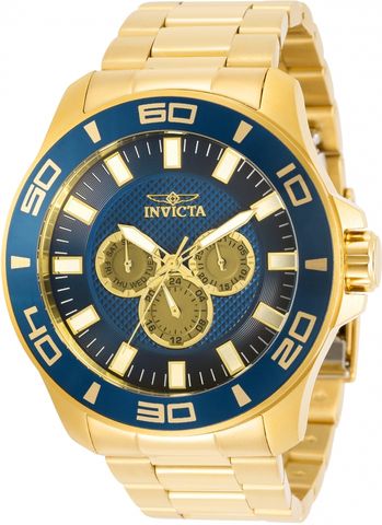 Pro Diver Quartz Blue Dial Yellow Gold-tone Men's Watch 30785