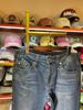 Quần Dài Jeans True Religion Xanh Đậm Chỉ Cam - New - 104662