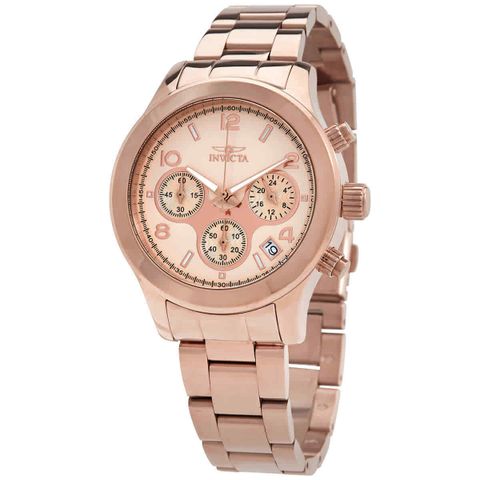 Angel Chronograph Rose Dial Rose Gold-tone Ladies Watch 19218