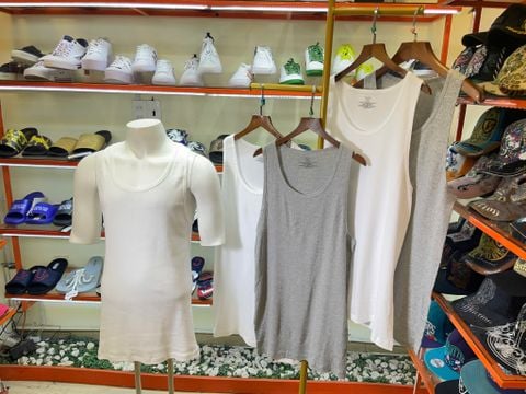 Set 3 Áo Ba Lỗ Calvin Klein Trắng Xám - New - NB1947046