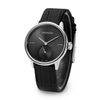 Accent Black Dial Black Leather Ladies Watch K2Y231C3