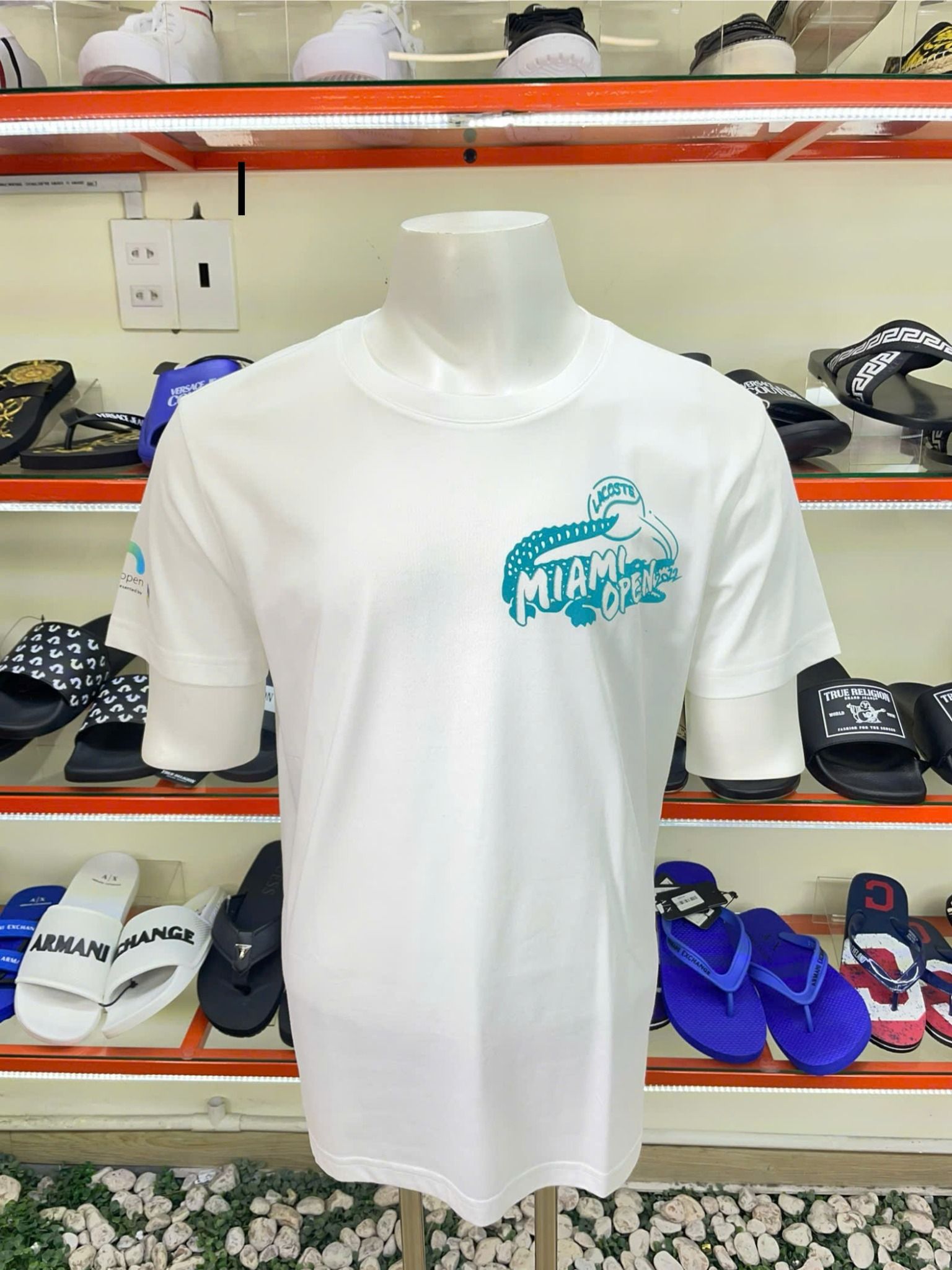 Áo Thun Trắng Lacoste Miami open - New - TH7747 51 001 - PB04