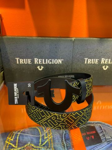 Dây Nịt Đen Phối Vàng True Religion - New - TR301033
