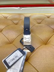 Dây Nịt A/X Armani Exchange Đen Mặt Bạc Chữ Nổi - New - 951376