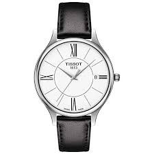 Bella Ora White Dial Black Leather Ladies Watch T1032101601800