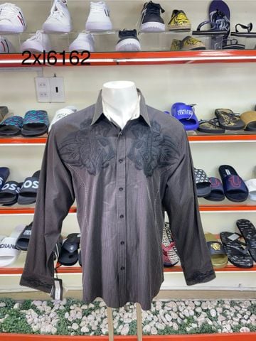 Áo Sơ Mi Tay Dài Roar Nâu Đen Sọc - Si - A20252