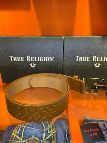 Dây Nịt Nâu Logo Chữ True Religion - New - TR301022