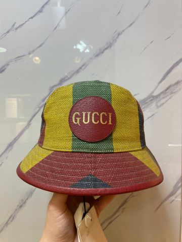 Nón Bucket Gucci Vàng Sọc Đỏ Xanh - New - 627158