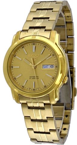 Series 5 Automatic Gold Dial Yellow Gold-tone Men's Watch SNKL86