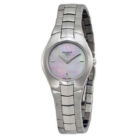T-Round Pink Mother of Pearl Dial Ladies Watch T0960091115100
