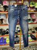 Quần Dài Jeans A/X Armani Exchange Xanh Đậm Chỉ Vàng Rạch - New - 6LZJ14 Z2VGZ - GD04