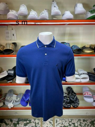 Áo Polo Nautica Xanh Estate Cổ Viền Trắng Đen - New - K4737T - PC01