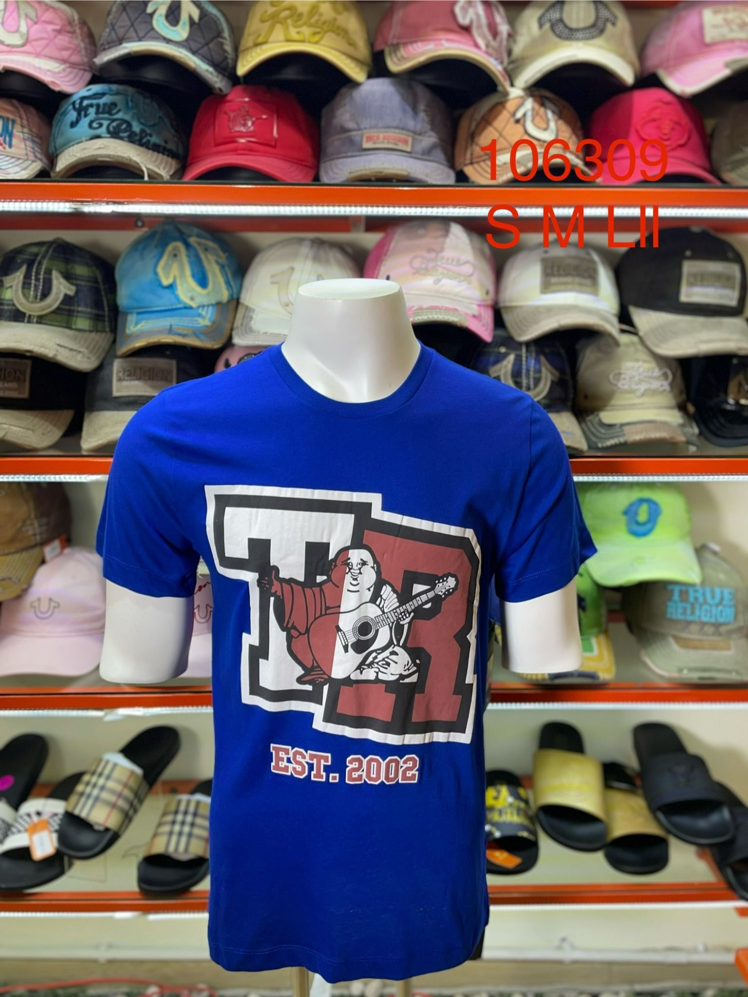 Áo Thun True Religion Xanh Hình TR Đỏ Trắng - New - 106309 - PB04