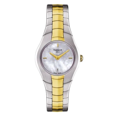 T-Round Mother of Pearl Dial Two-tone Ladies Watch T0960092211100
