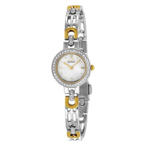 Silhouette Eco-Drive Mother of Pearl Dial Ladies Watch EW8464-52D