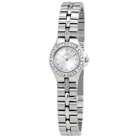 Wildflower Silver Dial Stainless Steel Ladies Watch 0132