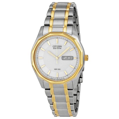 Eco Drive White Dial Two-tone Men's Watch BM8434-58A