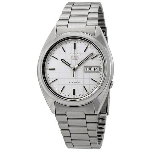 Series 5 Automatic White Grid Dial Men's Watch SNXF05