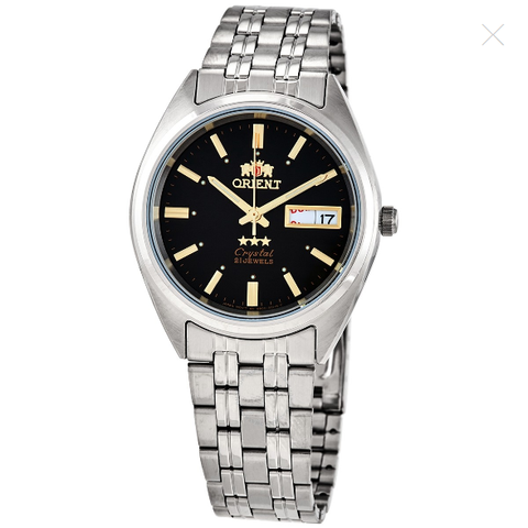 Tri Star Automatic Black Dial Unisex Watch FAB0000DB9