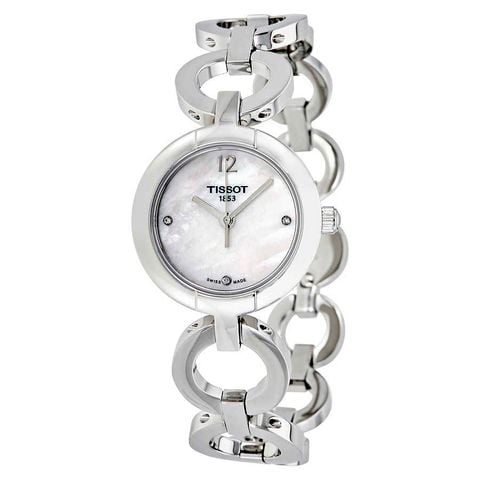 White Mother of Pearl Diamond Dial Ladies Watch T084.210.11.116.01
