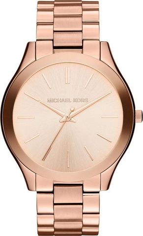 Runway Rose Dial Rose Gold-tone Unisex Watch MK3197