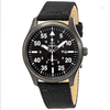 Flight Black Dial Black Leather Men's Watch FUNG2003B