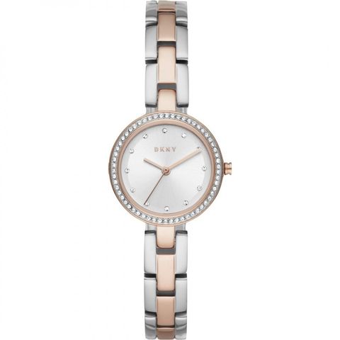 Quartz Crystal Silver Dial Ladies Watch NY2827