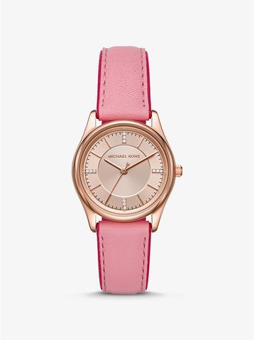 Colette Rose Gold-Tone and Leather Watch MK2817