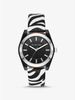 Channing Zebra-Print Leather Watch MK2856