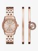 Ritz Rose Gold-Tone Watch and Bangle Set MK3744