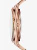 Oversized Slim Runway Rainbow Pavé Rose Gold-Tone Watch MK3890