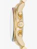 Oversized Bradshaw Rainbow Pavé Gold-Tone Watch MK6583