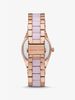 Channing Rose Gold-Tone and Acetate Watch MK6652