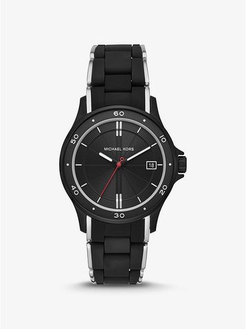 Reid Black-Tone and Silicone Watch MK6662