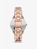 Petite Runway Mercer Pavé Rose Gold-Tone and Pearl Watch MK6674