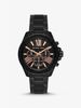 Wren Pavé Black-Tone Watch MK6708