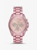 Oversized Bradshaw Pavé Pink-Tone Aluminum Watch MK6752