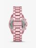 Oversized Bradshaw Pavé Pink-Tone Aluminum Watch MK6752