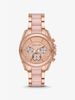 Oversized Blair Pavé Rose Gold-Tone and Acetate Watch MK6763