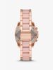 Oversized Blair Pavé Rose Gold-Tone and Acetate Watch MK6763