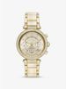 Oversized Parker Gold-Tone and Acetate Watch MK6831