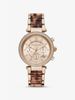 Oversized Parker Rose Gold-Tone Acetate Watch MK6832
