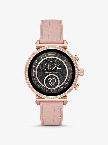 Access Gen 4 Sofie Rose Gold-tone and Embossed Silicone Smartwatch MKT5068